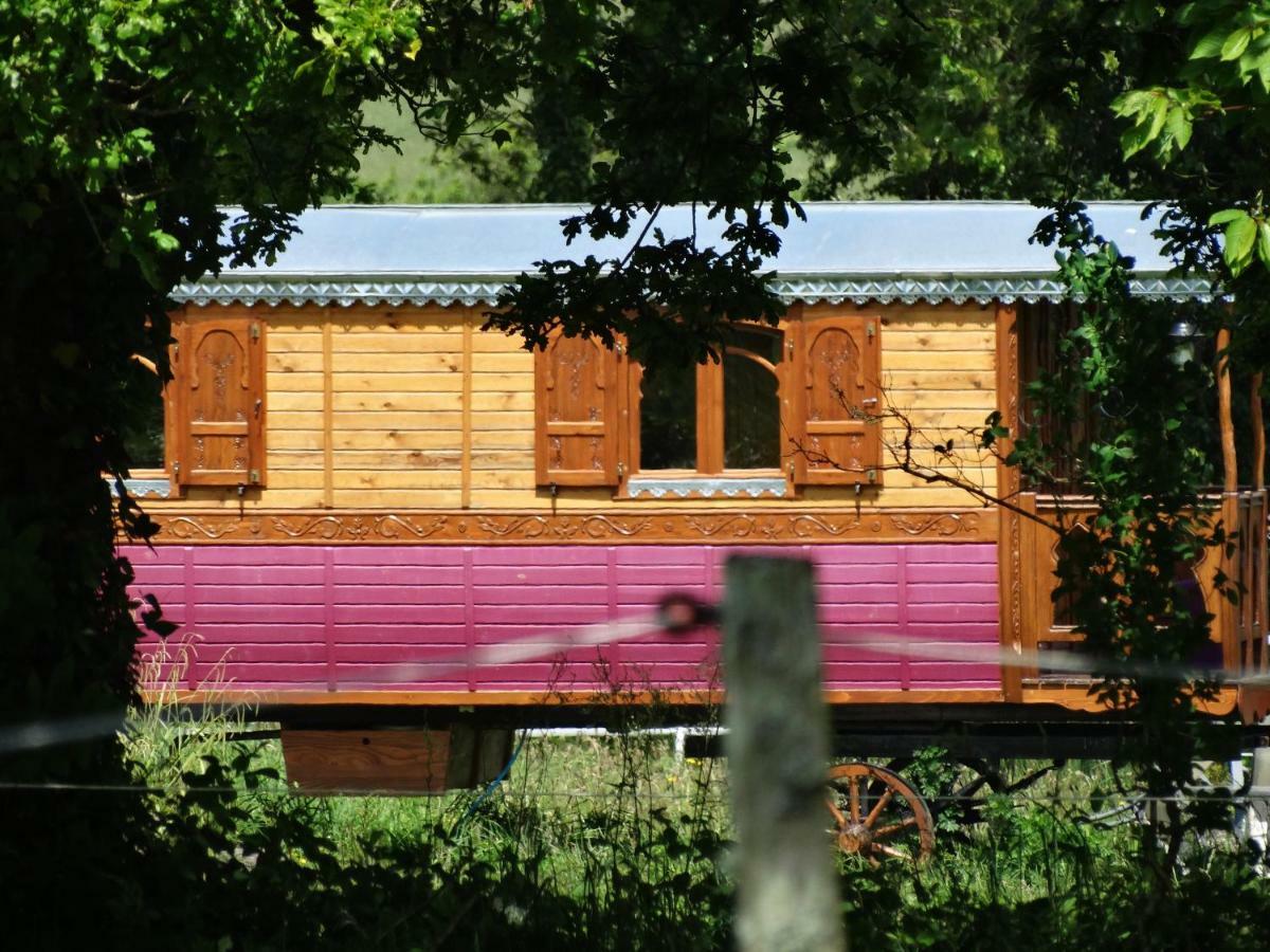 Une Roulotte Et Des Chevaux Treffléan Eksteriør billede